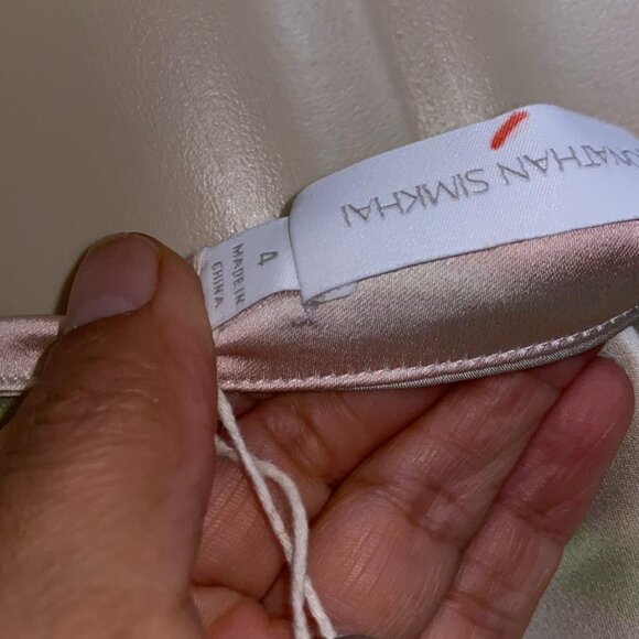 JONATHAN SIMKHAI Hansel halter neck ruched print satin dress - Picture 5 of 13